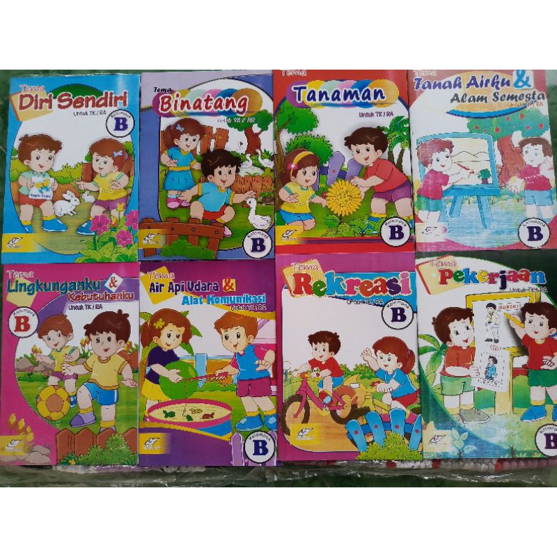 Buku Tema TK B CMK, Buku tema paket isi 8 Citra media kids