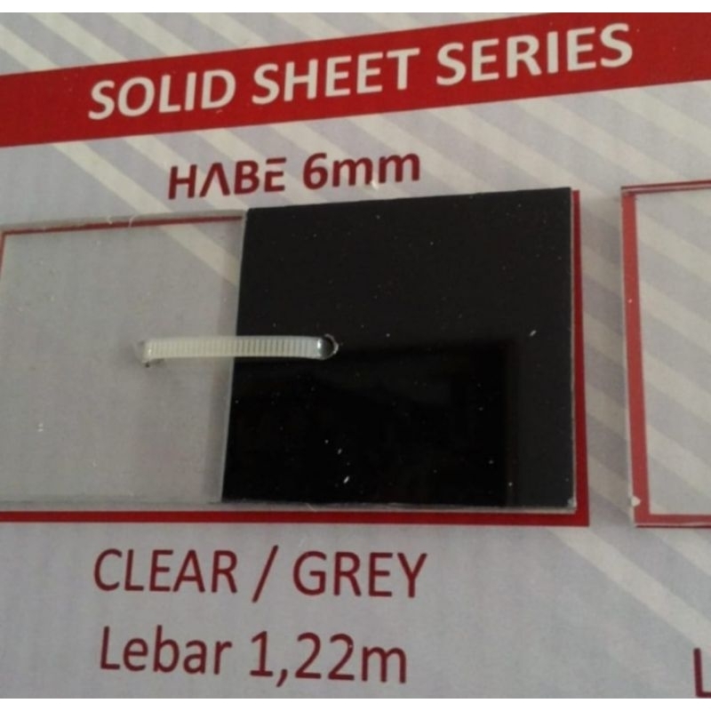 Solarflat Polycarbonate Habe 6mm lebar 1.22m/rol/Solarflat Habe 6mm lebar 1.22m (area Surabaya dan S