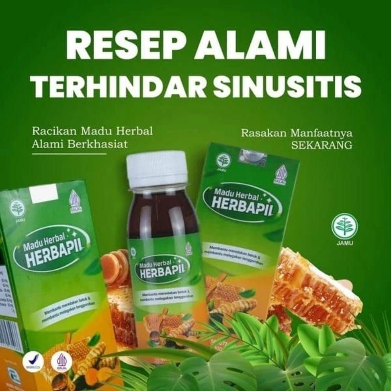 

HERBAPIL Madu Herbal Batuk SINUSITIS Original