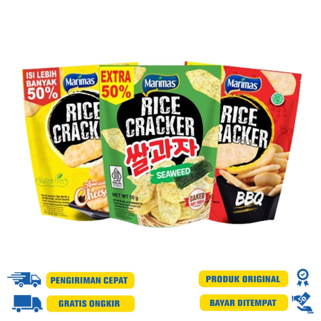 

Marimas Krekers Beras/Rice Crackers American Cheese | Bbq 50Gr
