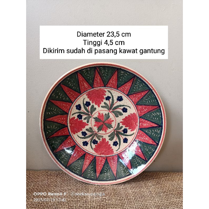 Piring gantung keramik lukis untuk dekorasi hiasan dinding