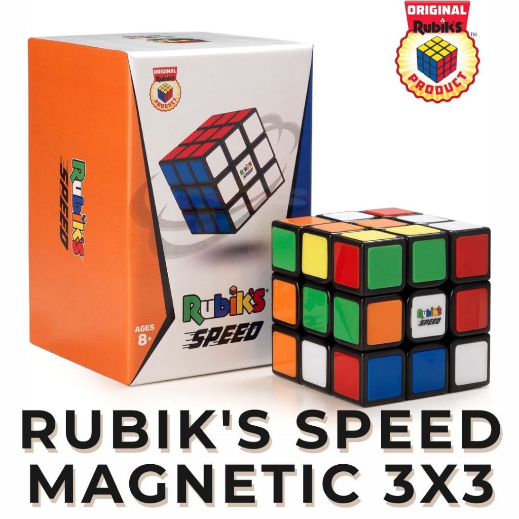 Rubik's Speed Cube 3x3 - Cubes Magnetic Black Base 3x3x3 Magnetik
