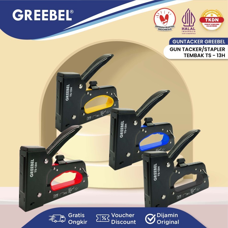 

Stapler Staples Gun Tembak Greebel TS-13H Guntacker Pengokot Hekter Necis