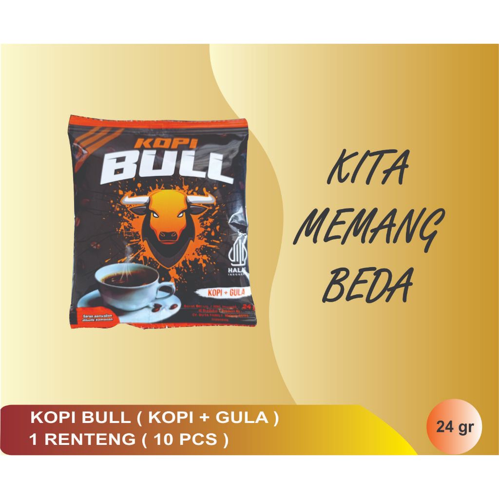 

Kopi Bull 3 Renteng Mix Plus Gula Asli Malang