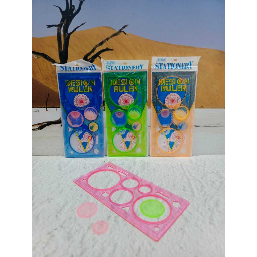 

garisan ROTARY bunga/pattern ruler design/spirograph geometrik ruler/penggaris ROTARI
