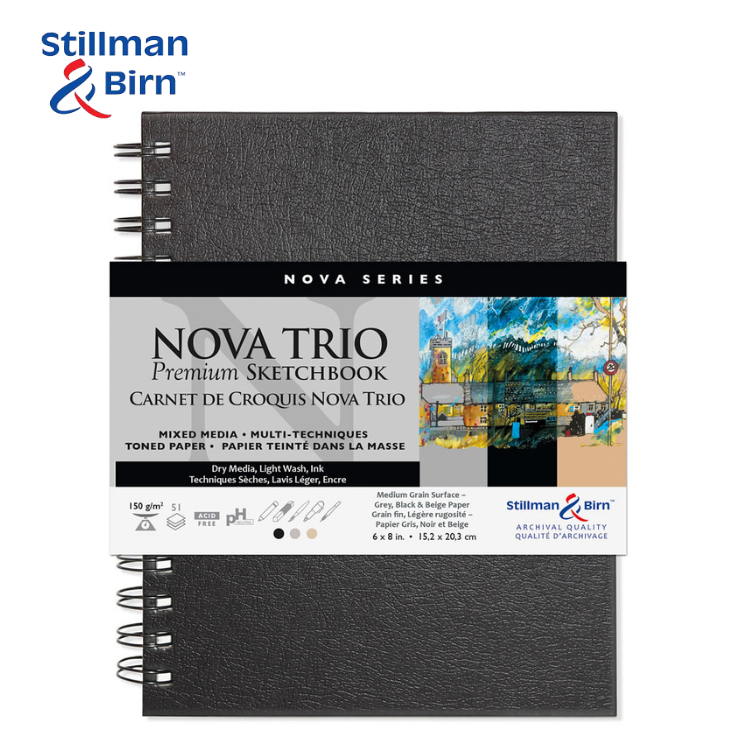 

Stillman & Birn Nova Trio Wirebound Series Premium Sketchbook Mixed Media 50 Sheets