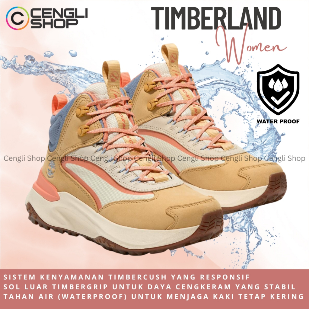 SEPATU BOOT TIMBERLAND WANITA ORIGINAL CASUAL KULIT ASLI BRANDED TW19