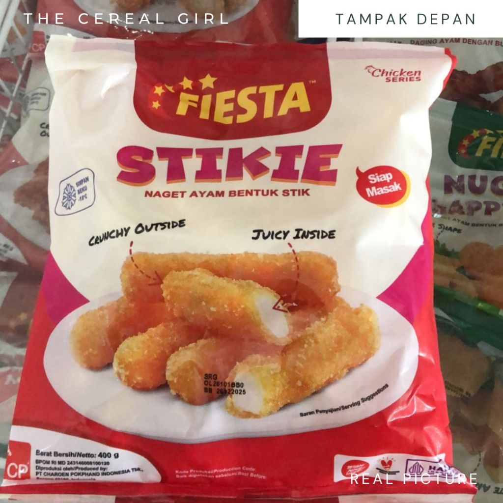 

[KONDISI BARU - 100% ORIGINAL] FIESTA Stikie 400gr - Naget Ayam Bentuk Stik 400gr