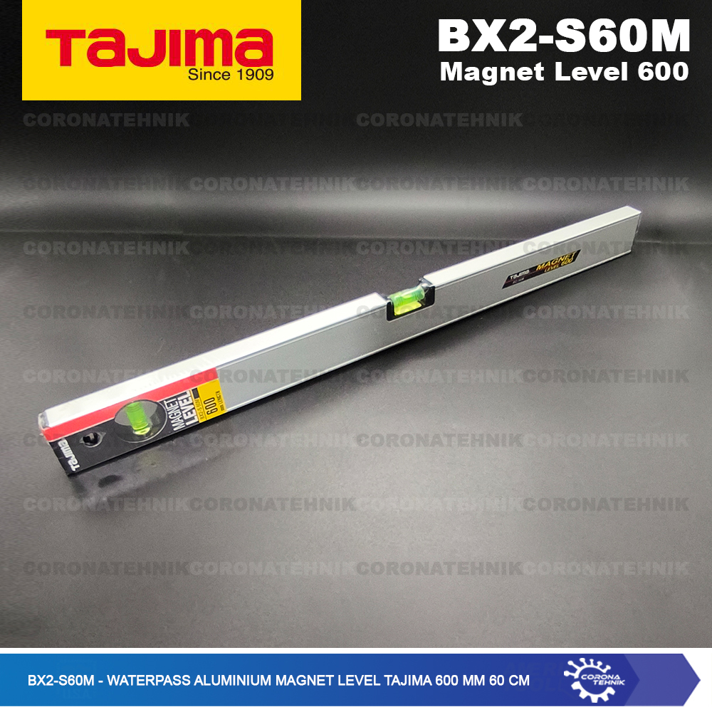 Tajima 600 mm 60 cm BX2-S60M - Waterpass Aluminium Magnet Level