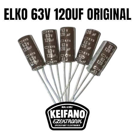 Elko 63v 120uf (pengganti 63v 100uf) original