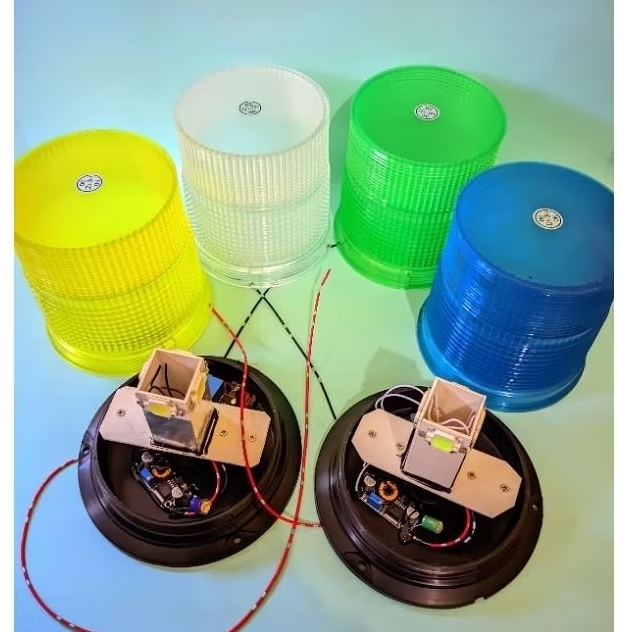 Rotary Blitz 1x Kedip Blitz Pesawat Lampu Rakitan Menggunakan 4 Led Hpl 12/24 Volt