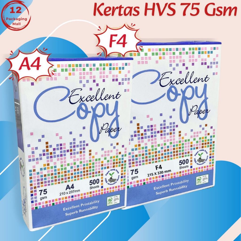 

Kertas HVS A4 F4 75gsm 500 lembar / HVS A4 Termurah (Harga per Rim)