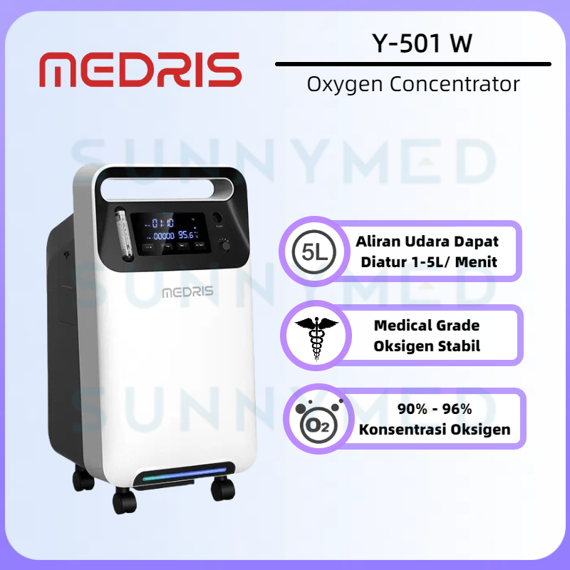 Oxygen Concentrator Oksigen Konsentrator Murni MEDRIS Y-501W Oksigen Murni Generator Mesin Oksigen