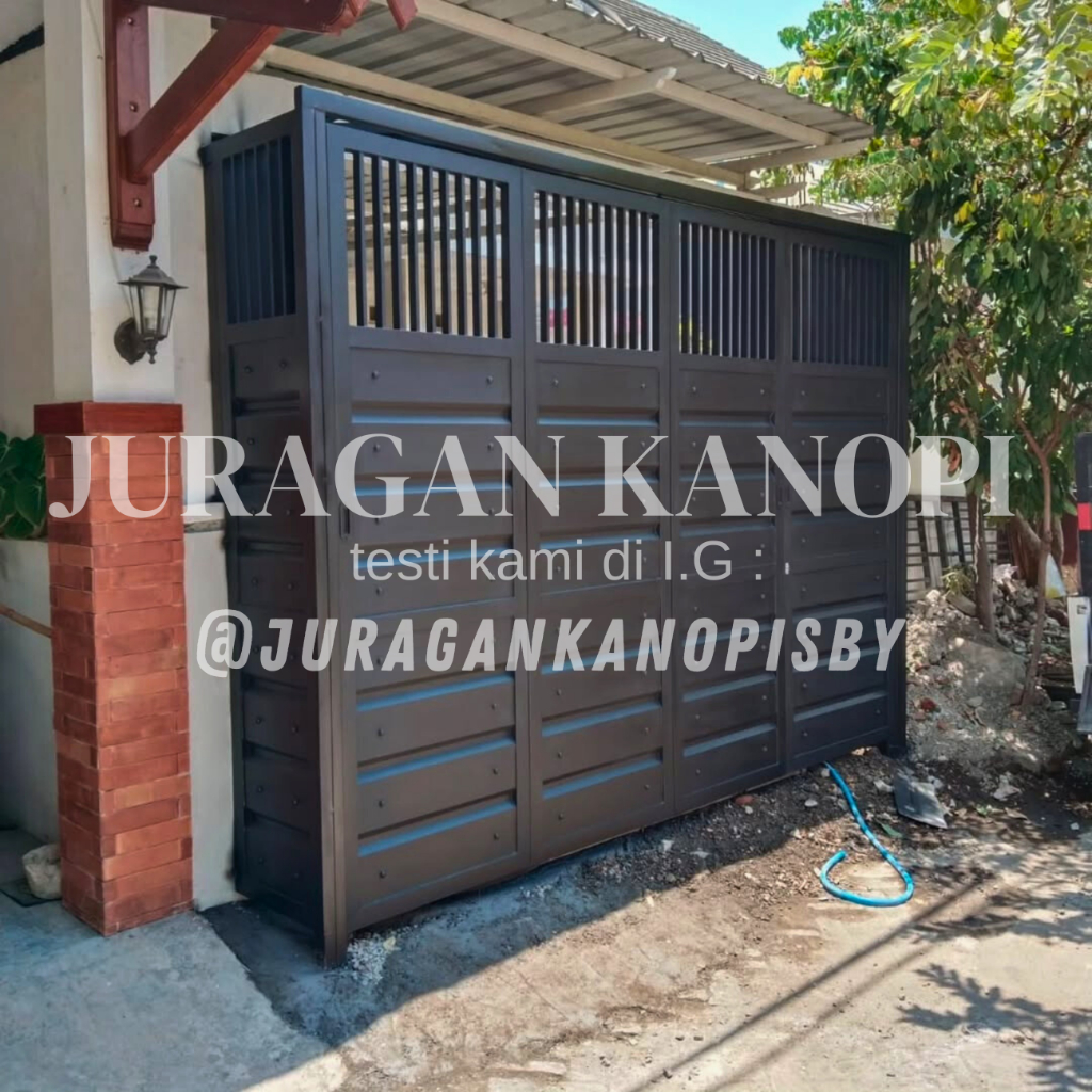 Pagar plat minimalis terpasang surabaya