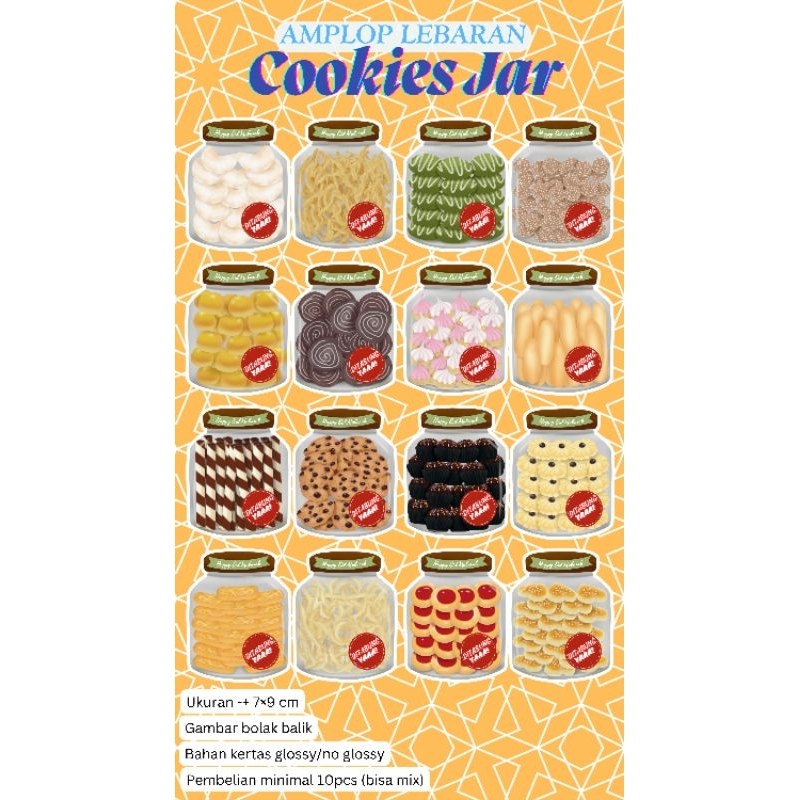 

Amplop Lebaran / Amplop THR Lucu Cookies Jar Amplop Karakter Toples Nastar