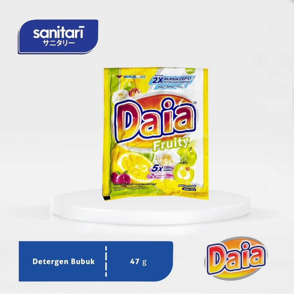 Daia Detergent Bubuk 47gr Deterjen Bubuk Daia Deterjen Daia Sabun Cuci Baju Daia
