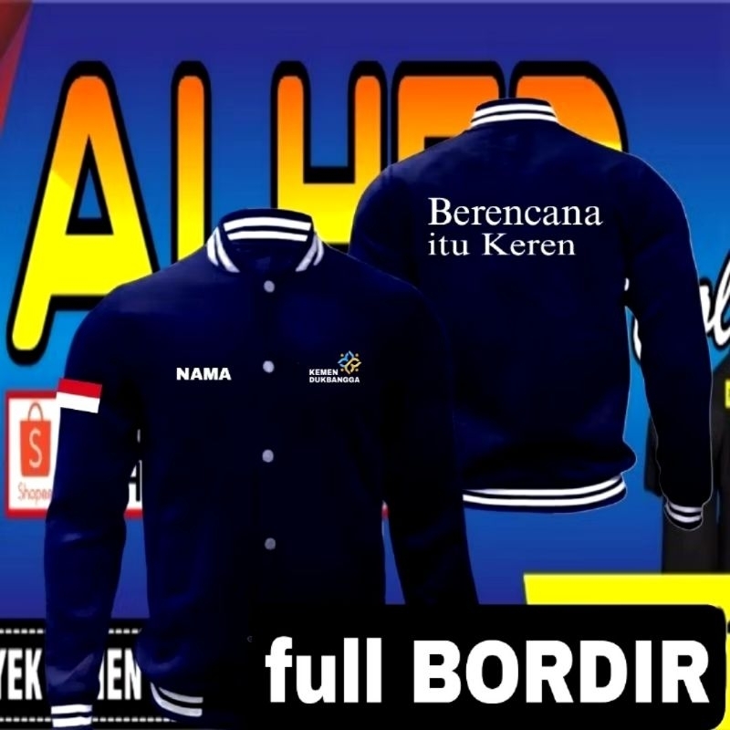 jaket bordir kemendukbangga jaket kemendukbangga jaket versity BKKBN jaket baseball BKKBN jaket peny