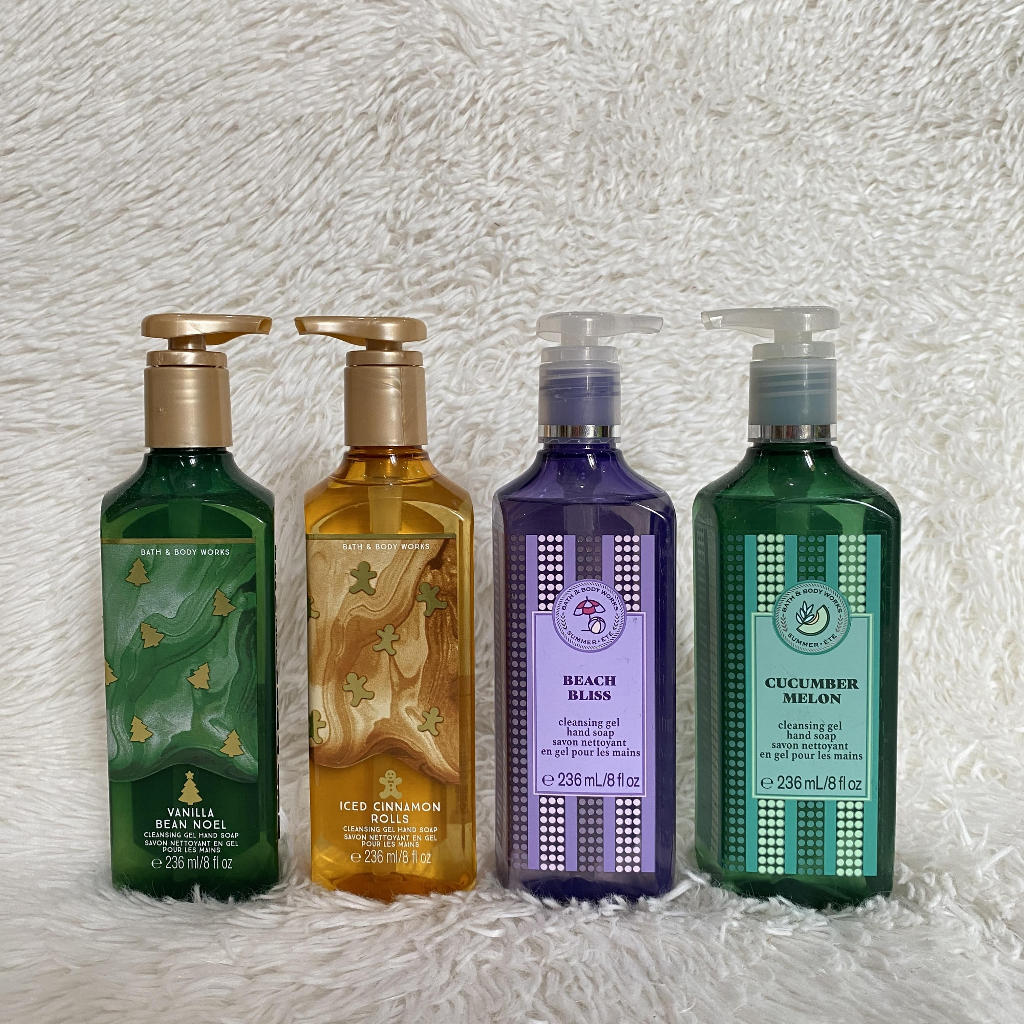 SALE BBW Bath and Body Works Cleansing Gel Hand Soap Sabun Cuci Tangan 236ml Vanilla Bean Noel / Ice