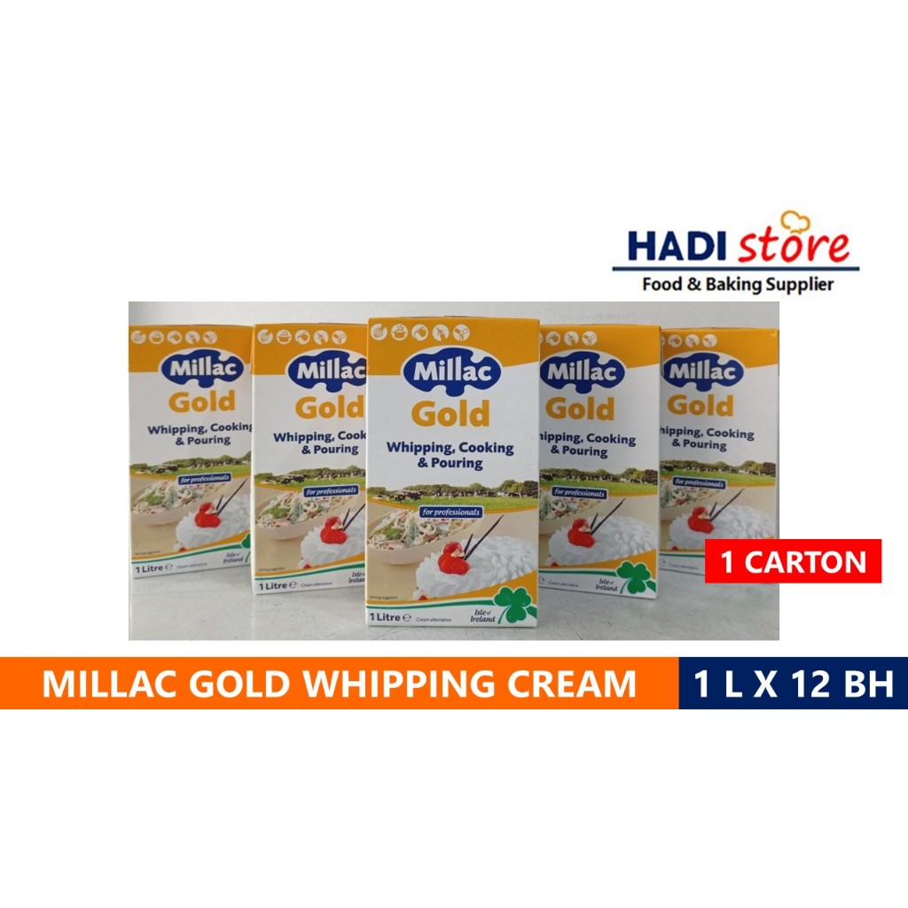 

MILLAC GOLD WHIPPING CREAM - DUS CARTON - 1 L LITER X 12