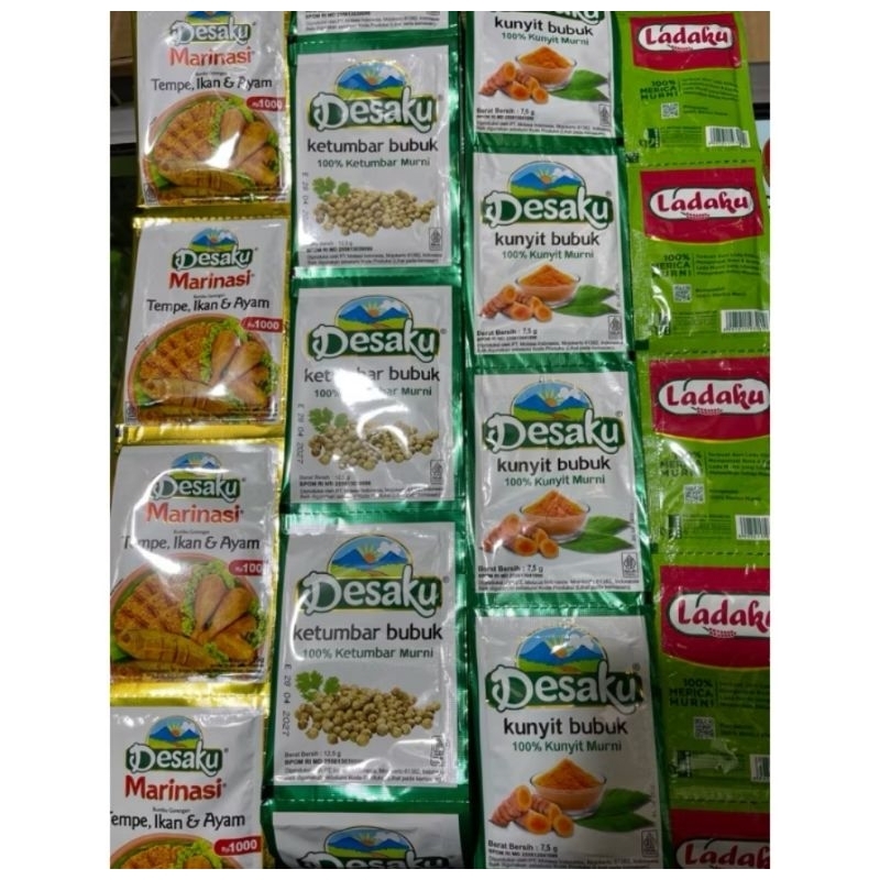 

DESAKU KUNYIT/LADAKU/KETUMBAR/MARINASI RENCENG (ISI 12 SACHET)