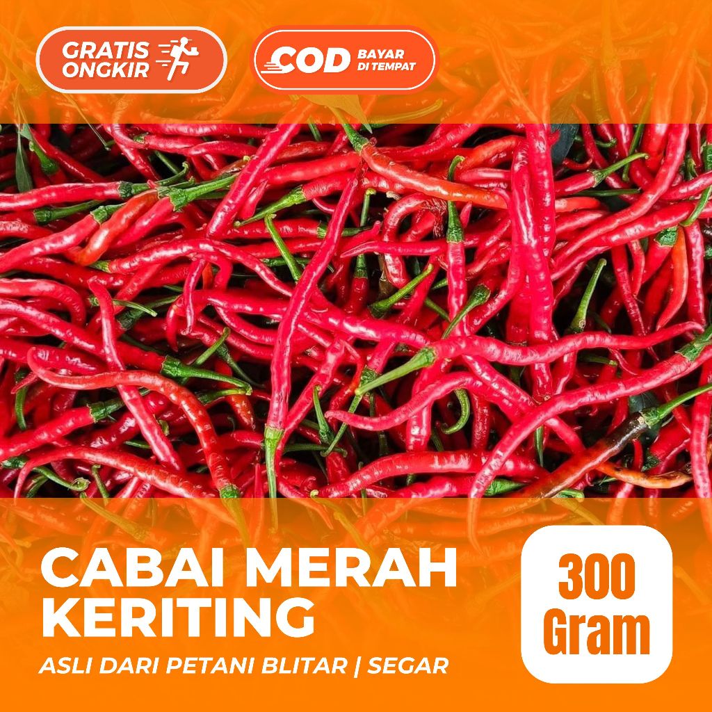 

Cabe/Cabai Merah Keriting 300gram Segar | Asli Dari Petani Blitar