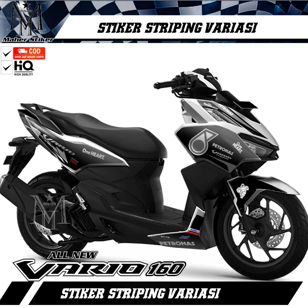 Stiker Striping Vario 160 Variasi Petronas