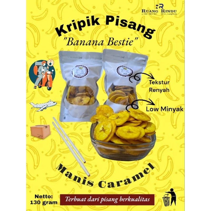 

KRIPIK PISANG PANGGANG MADU ANEKA RASA / BANANA BESTIE / VARIAN HONEY / BY: HM_RUANG RINDU