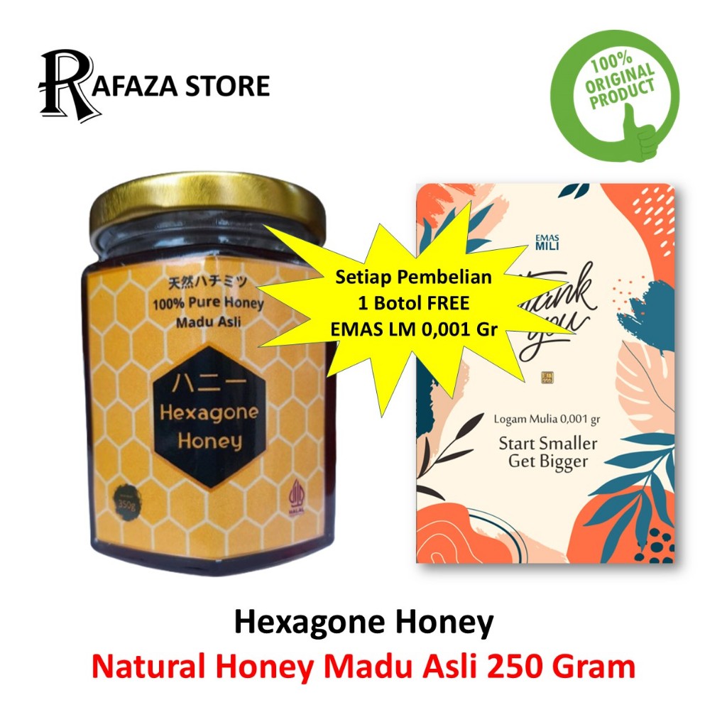 

Hexagone Honey Madu Asli Untuk Kesehatan 250 Gram