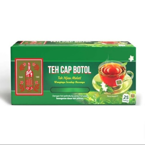 

Teh Cap Botol Teh Celup Hijau Melati 25s