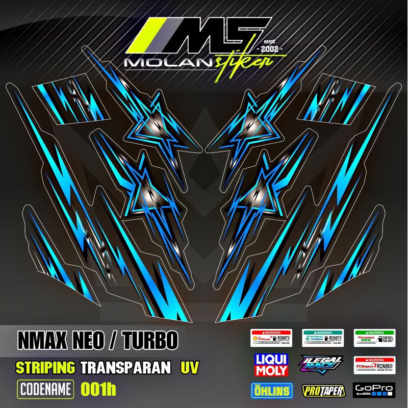Decal Sticker Striping Variasi Transparan Uv Nmax Neo Nmax Turbo Nmax Star Yamaha Nmax 155 Neo S Nma