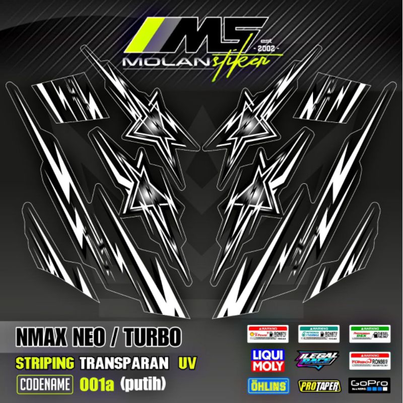 Decal Sticker Striping Variasi Transparan Uv Nmax Neo Nmax Turbo Nmax Star Yamaha Nmax 155 Neo S Nma