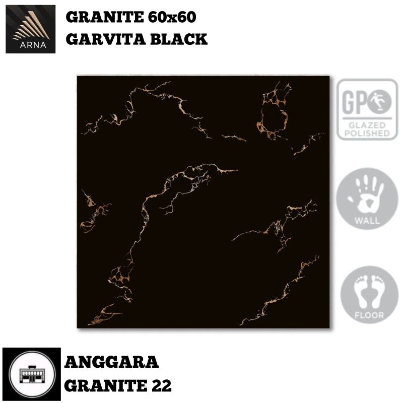 Granit 60x60 Arna Garvita Black