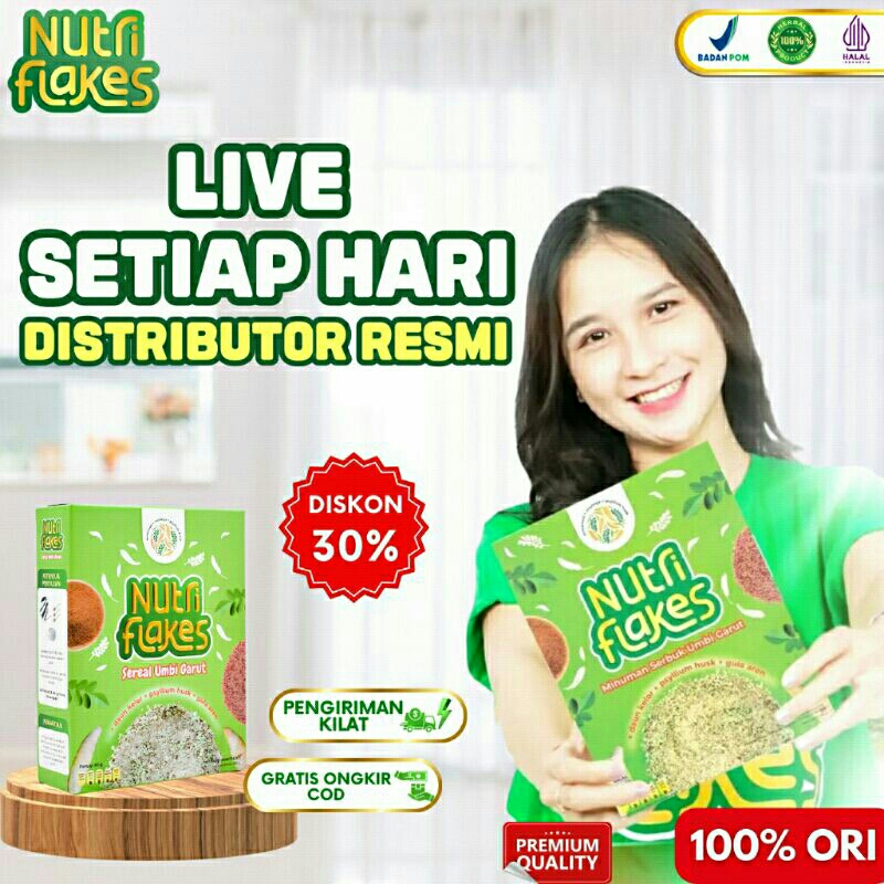 

0[SALE] Nutriflakes Original- Minuman Sereal Umbi Garut Pertama Atasi Asam Lambung Official