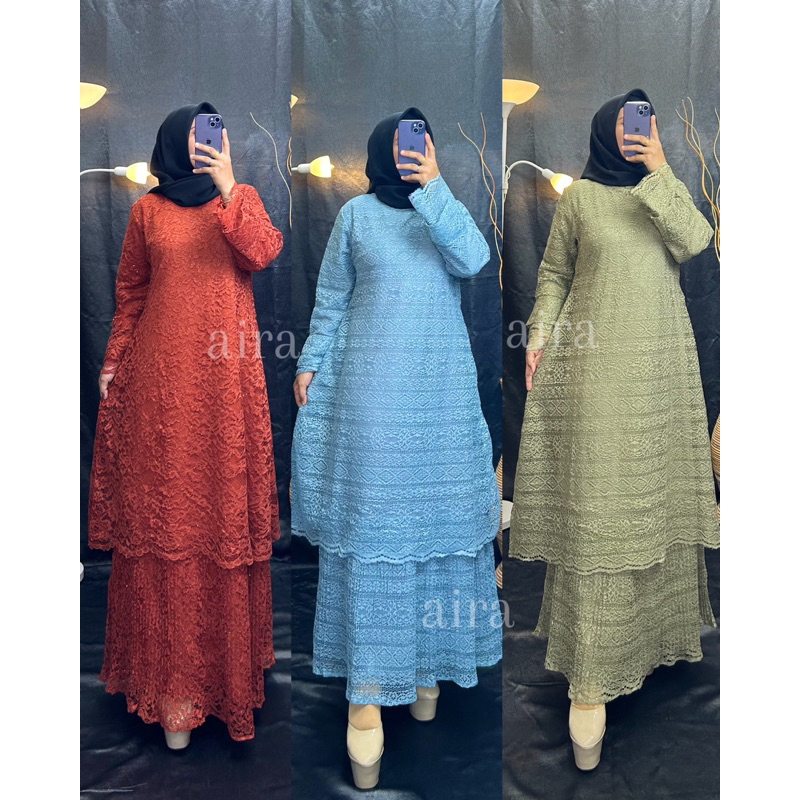 GAMIS BROKAT MALAYSIA TERBARU GAMIS FULL BRUKAT PREMIUM SERAGAMAN STANDART JUMBO SUPER CAKEP
