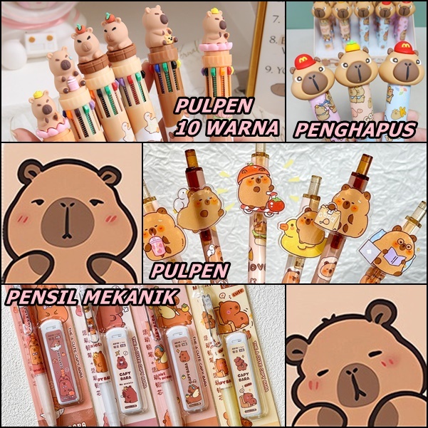 

ALAT TULIS PULPEN PENSIL CAPYBARA PENA PEN PERALATAN SEKOLAH KANTOR vincess