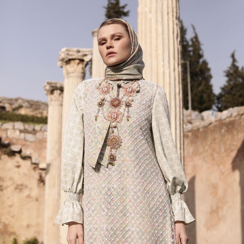 MANDJHA Leonora Dress By IVAN GUNAWAN - Busana Muslim Dress Modest ORIGINAL