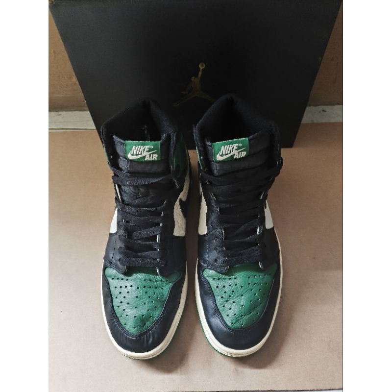 aj1 high pine green size 43/27.5 barcode no seri tembus