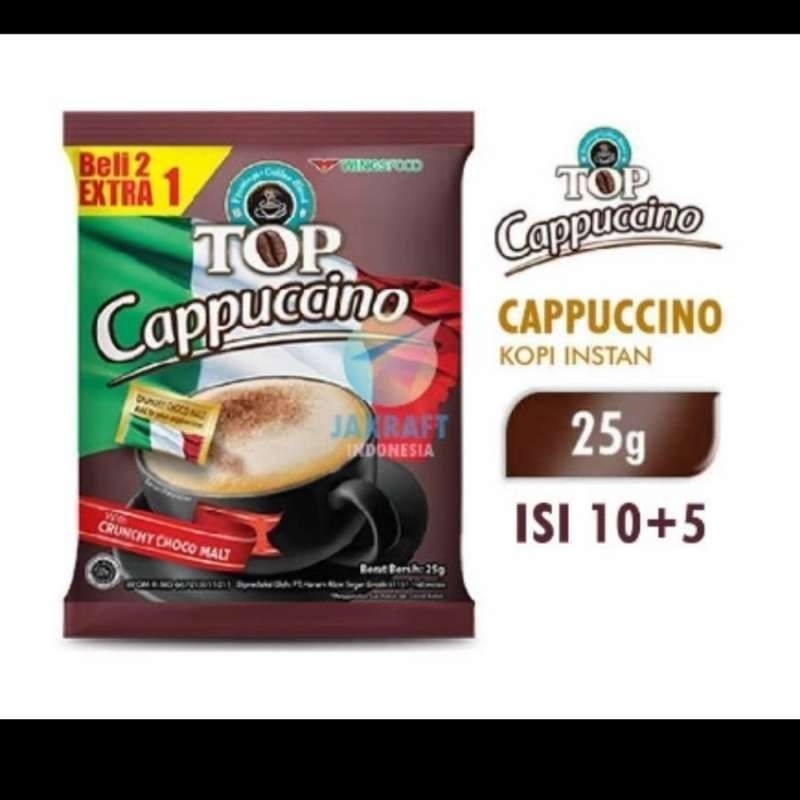 

KOPI TOP CAPPUCCINO WITH CRUNCHYCHOCO MALT 10X25GR GRATIS 5