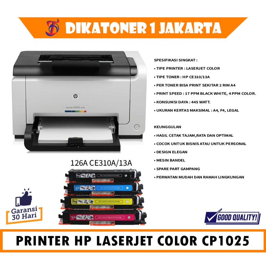 Printer hp laserjet cp 1025 CP1025 Color murah