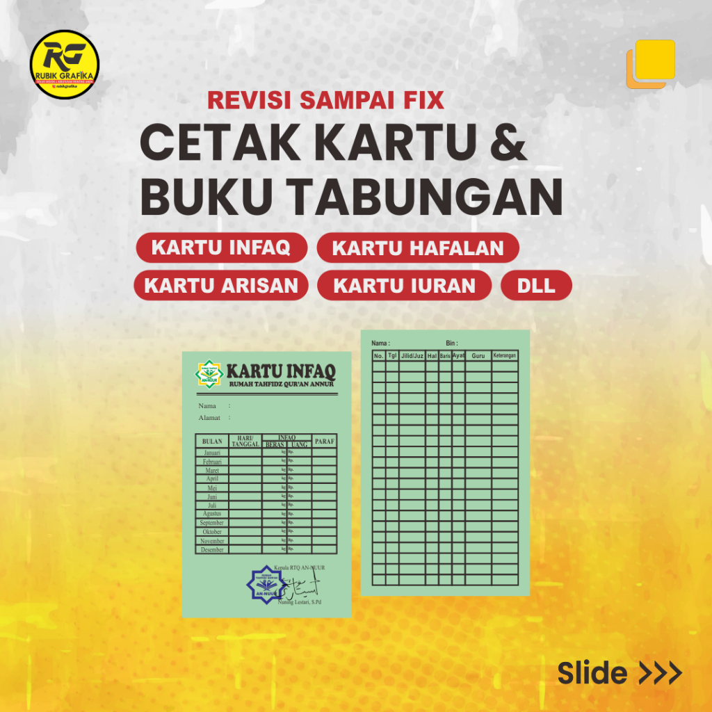

KARTU IURAN/ARISAN/SPP/TABUNGAN