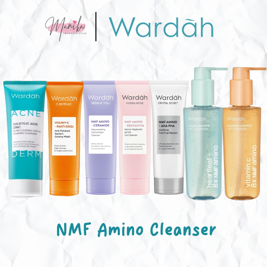 Wardah NMF Cleanser Vitamin C | Heartleaf | Hydra Rose | Crystal Secret | Renew You | C Defense | Ac