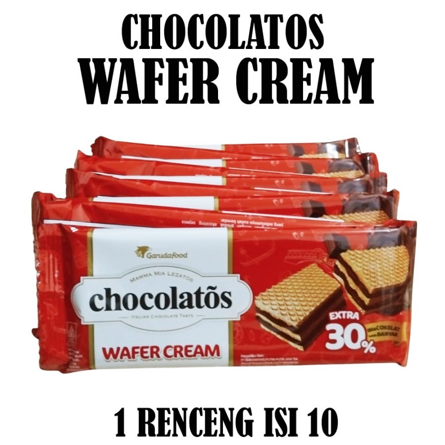 

Chocolatos Wafer Cream 16.5+5gram 1 RENCENG 10 BUNGKUS ECERAN 1000