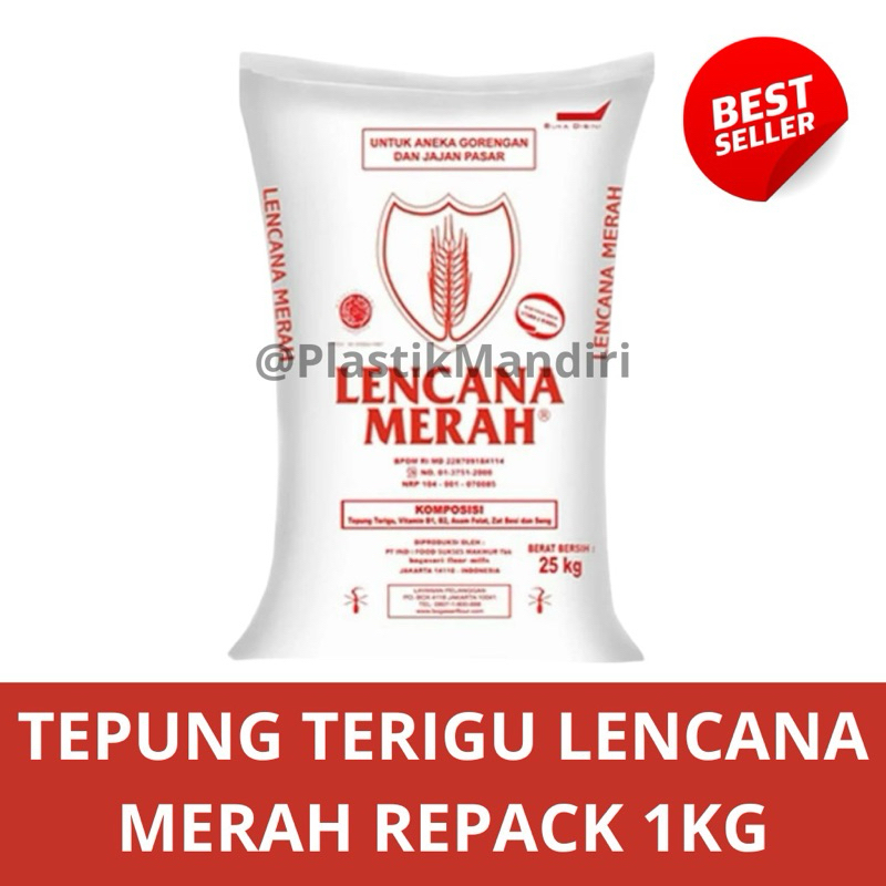

Tepung Terigu Lencana Merah Bogasari 1Kg Repack