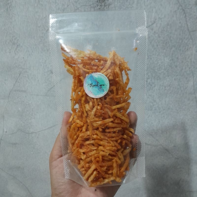 

Kering Kentang Mustofa // Keripik Kentang Pedas Manis Gurih Ori 40 gram premium