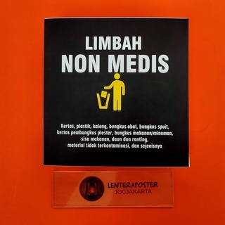 

Stiker Limbah Non medis warna hitam, Stiker Untuk Tempat sampah .Stiker bahan Vinyil