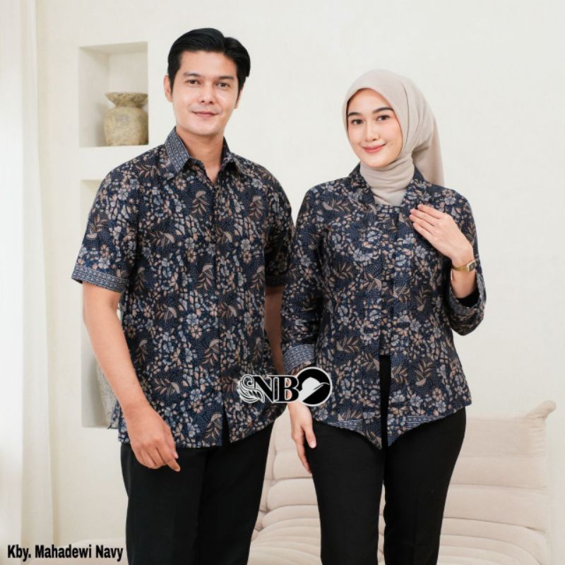 Couple pasangan kekinian Batik couple terbaru set pakaian couple atasan pria & atasan wanita baju le
