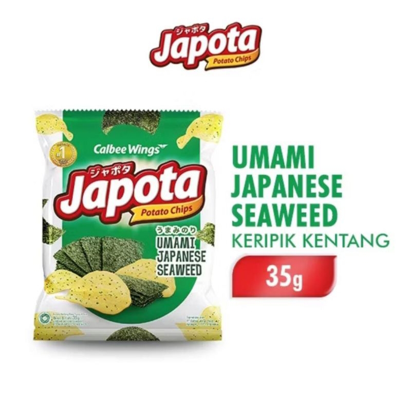 

Japota Calbee Wings Potato Chips Umami Japanese Seaweed 35g