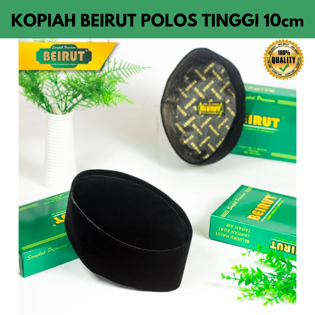 Peci Beirut, Peci Hitam, Peci Songkok Hitam, Kopiah Hitam Polos, Peci Tinggi 10