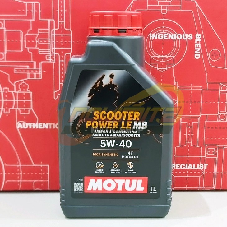 Oli Motor Motul Scooter Power LE 5W-40 1L Full Synthetic NMAX XMAX Aerox 155 PCX ADV Lexi Vespa