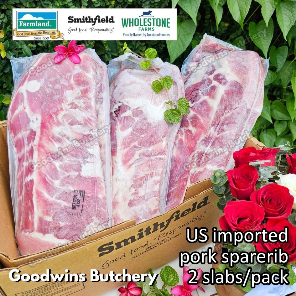 

Pork sparerib imported baikut tulang iga babi US berkshire Smithfield Farmland WholeStone Coren Spain frozen spare rib